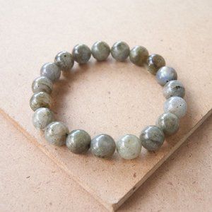 Natural 8mm Labradorite Stone Beaded Bracelet